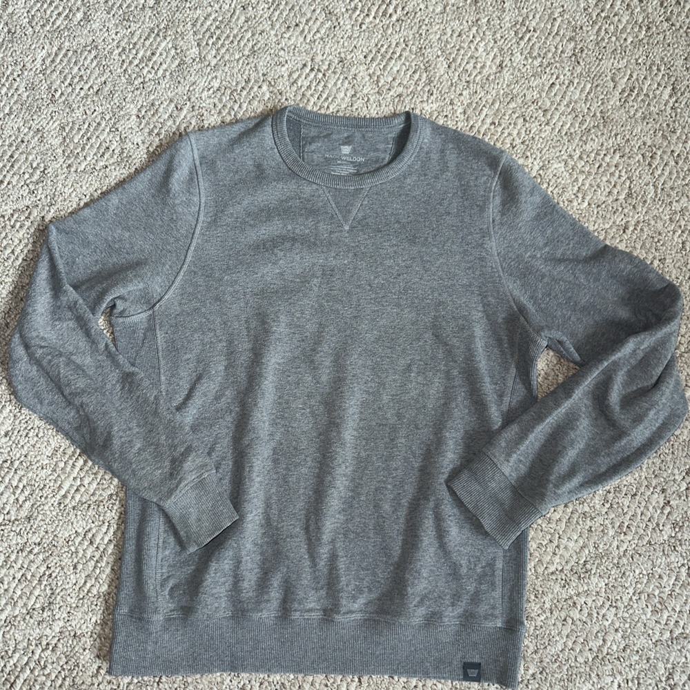Mens Mack Weldon Sweatshirt Mens‎ Medium Gray Cotton Knit Crewneck Pullover EUC
